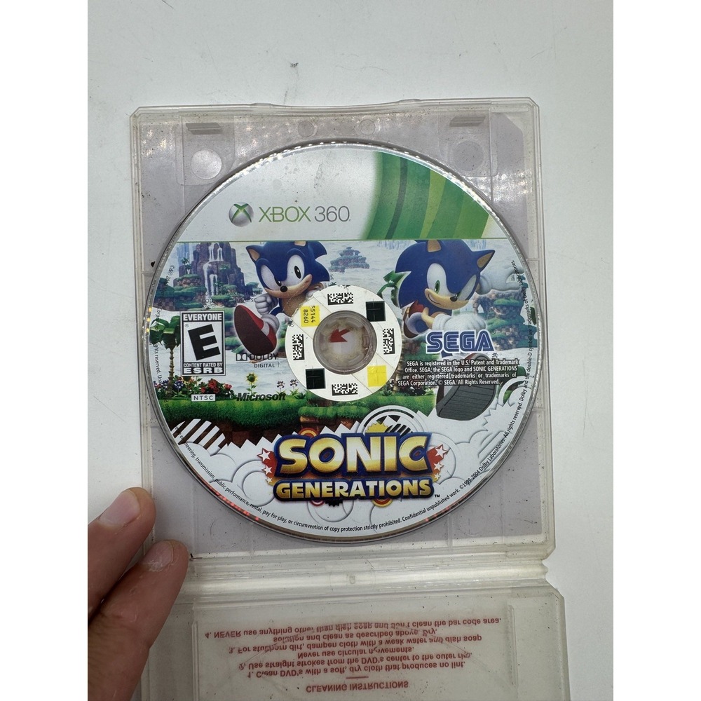 Sonic Generations SEGA Xbox 360 Game Disc Only Rated E‎ Everyone